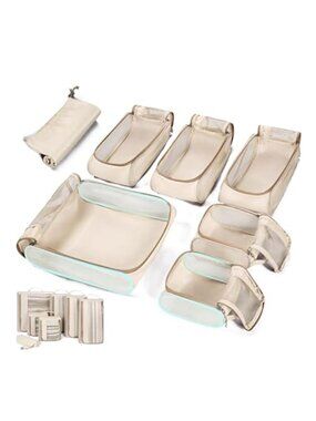 7 Piece Packing Cubes Travel Organizer Set Luggage Storage Bags Suitcase Cubes
